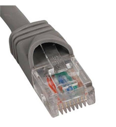 PATCH CORD, CAT 5e, MOLDED BOOT, 3' GY ICC ICPCSJ03GY Grey 3ft Cat5e Patch Cable for Networking - Image 1