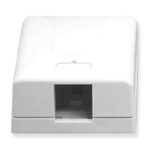 ICC 1-Port White Surface Mount Box with Multi Mount Options