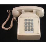 Cortelco Ivory Desk Phone w/ Volume Control & Ringer