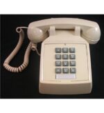 Cortelco Ivory Desk Phone w/ Volume Control & Ringer