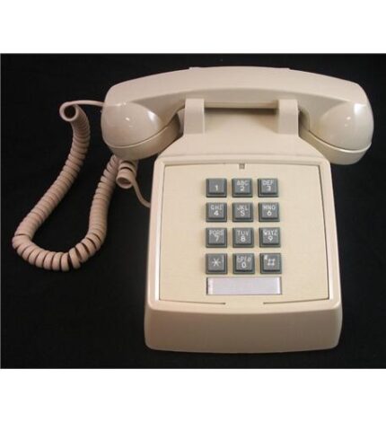 Cortelco Ivory Desk Phone w/ Volume Control & Ringer