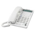 Panasonic KX-TS208W 2-Line Corded Phone with LCD & Clock White