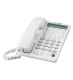 Panasonic KX-TS208W 2-Line Corded Phone with LCD & Clock White