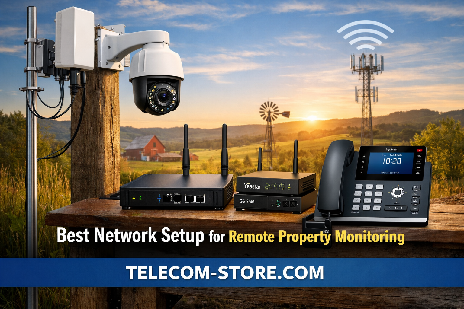 Cellular network setup for rural surveillance system
