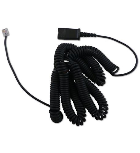 Cable Assembly, 10' QD to Mod Lightwt Plantronics PL-40702-01 10 Foot Lightweight QD to Mod Cable - Image 1