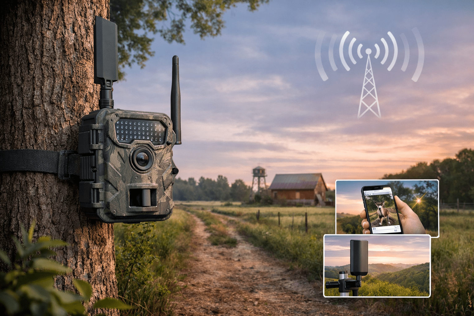 Cellular trail camera monitoring remote rural property