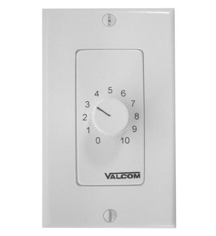 Valcom Wall Mount Volume Control for 150 Speakers, White