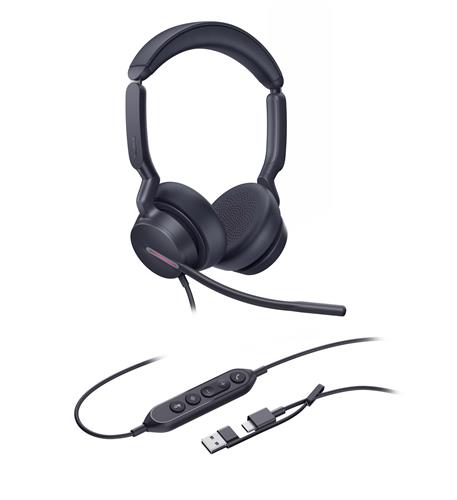 1308183 UH46 Dual UC USB-C/A Yealink UH46 Dual UC USB-C/A Headset with AI Noise Cancel - Image 1