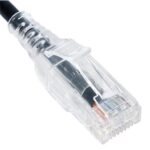 ICC Cat 6 Slim Clear Patch Cord 1FT, Gold Plated