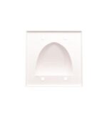 ICC IC640BDSWH White Double Gang Low Voltage Faceplate - Image 2