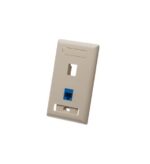 ICC Ivory 1-Gang 2-Port Keystone ID Faceplate Wall Plate - Image 3