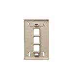 ICC Ivory 1-Gang 3-Port Keystone Faceplate Wall Plate - Image 2