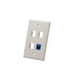 FACEPLATE, FLAT, 1-GANG, 4-PORT, ALMOND - Image 3