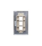 ICC IC107SF3SS Stainless Steel 1-Gang 3-Port Networking Faceplate - Image 2