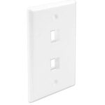 Wavenet 2-Port White Faceplate 25 Pack - Matte Finish