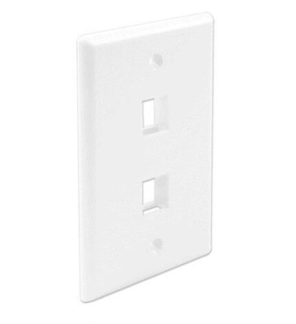 Wavenet 2-Port White Faceplate 25 Pack - Matte Finish