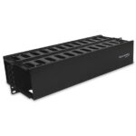 Wavenet 2U Horizontal Double-Side Cable Manager - Large Openings