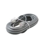 Steren 15ft Flat PVC Jacket Telephone Line Cord for VoIP