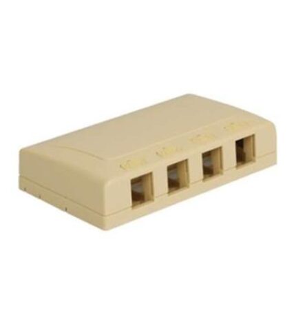ICC IC108SB4IV 4-Port Ivory Modular Voice and Data Outlet