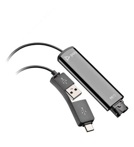 Poly DA75 USB to QD Adapter with USB-A & USB-C Support