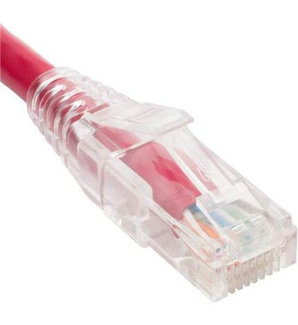 ICC 14' Cat6 Patch Cord Red Clear Boot Gold Contacts