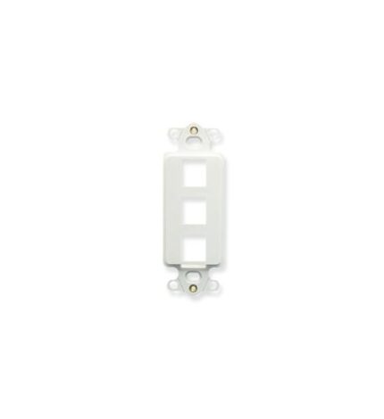 ICC IC107DI3WH White 3 Port Decora Insert for Voice Data