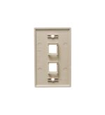 ICC Ivory 1-Gang 2-Port Keystone Faceplate 25-Pack - Image 3