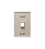 ICC IC107LF1AL Almond Oversized 1-Port Single Gang Faceplate - Image 2