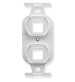 ICC White 2-Port Electrical Insert for Voice & Data
