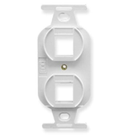 ICC White 2-Port Electrical Insert for Voice & Data