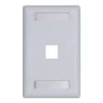 ICC IC107S1TWH White 1-Gang 1-Port Faceplate for Voice Data