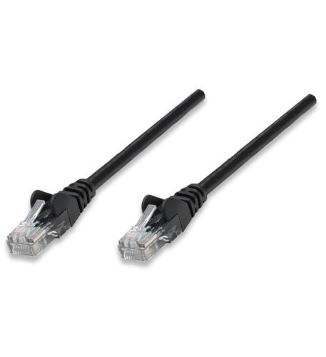 CAT5e BOOT PATCH CORD .5 FT BLACK Intellinet Cat5e Ethernet Patch Cord 0.5ft with Snag-Free Boot - Image 1