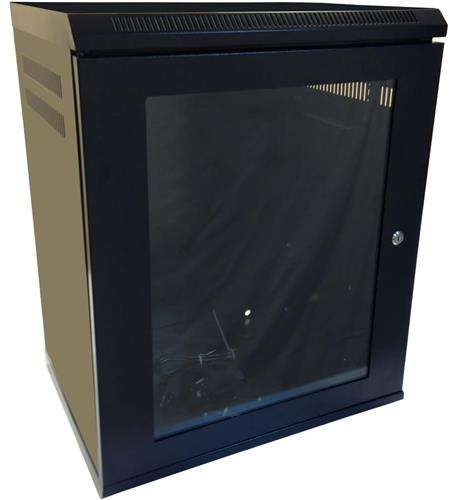 14U WALL MOUNT CABINET WITH FAN 14U Wall Mount Network Cabinet with Fan & Key Lock - Image 1