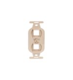 ICC IC107DPIIV Ivory 2-Port Electrical Insert for Voice Data - Image 2