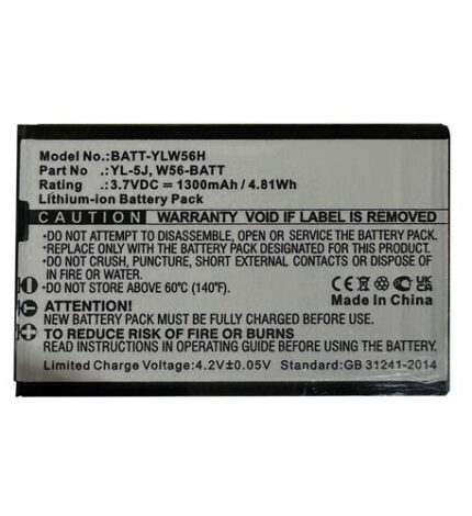 3.7V LION BATTERY YEALINK W56 YL5J