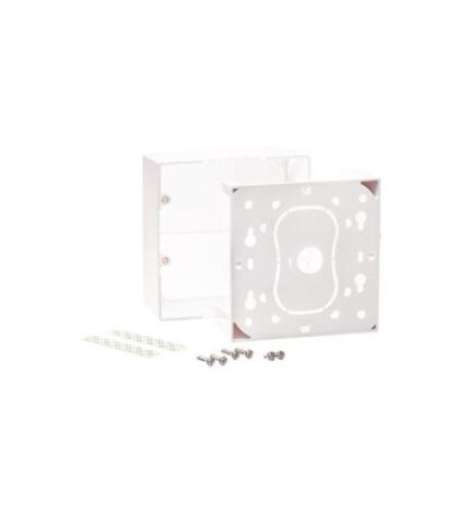 ICC White Plastic 2-Gang Junction Box for Wall Mounting
