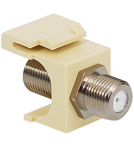 MODULE, F-TYPE, NICKEL PLATED, ALMOND ICC IC107B5FAL Nickel Plated F-Type Module for Audio Video - Image 1