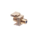 Ivory Gold Plated 3GHz F-Type Keystone Jack Module