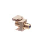 Ivory Gold Plated 3GHz F-Type Keystone Jack Module