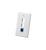 ICC 1-Gang 3-Port Flat White Faceplate for Jacks - Image 3