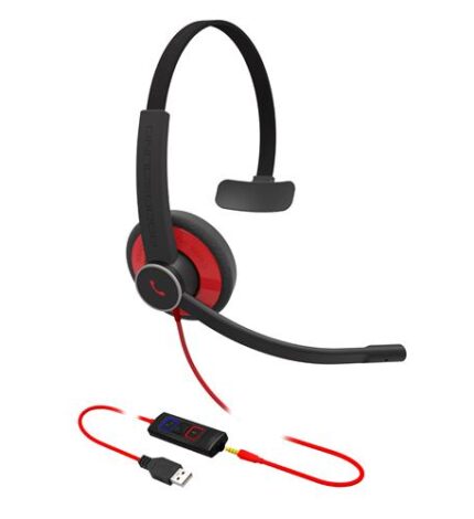 ADDASOUND Noise Canceling Monaural UC Headset for Business