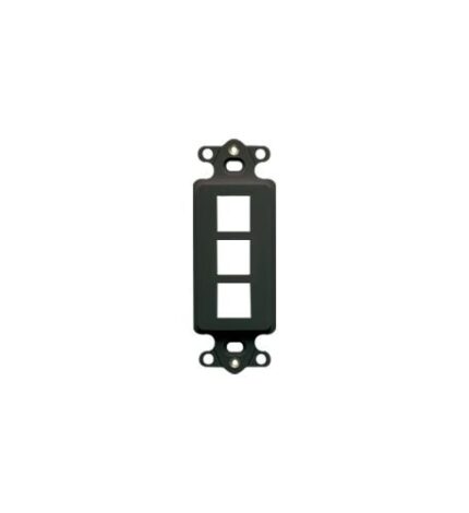 ICC IC107DI3BK Black 3-Port Decora Insert for Voice Data