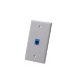 ICC 1-Gang Gray Flat Faceplate 1-Port Snap-In Design - Image 3