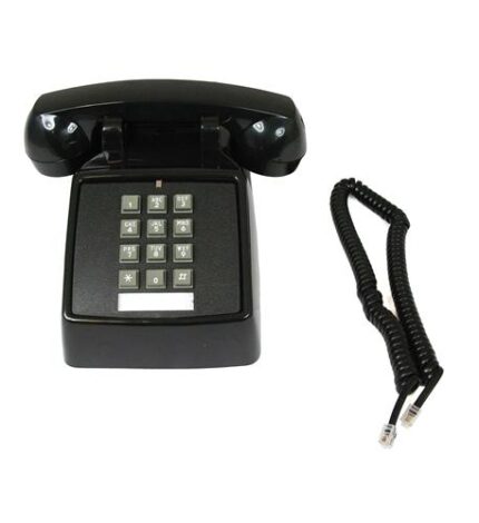 Cortelco Desk Phone ITT-2500-MD-BK Single Line Black