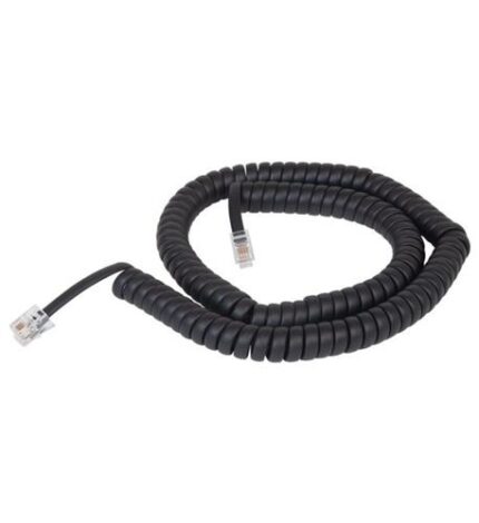 Cablesys 2500FB 25ft Flat Black Modular Handset Cord for Office