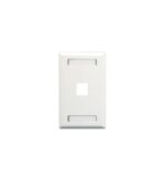 ICC 1-Gang 1-Port White Keystone Faceplate ID Wall Plate
