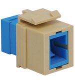 ICC SC Fiber Optic Keystone Module Ivory - High Speed