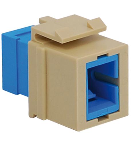 MODULE, FIBER OPTIC, SC, IVORY ICC SC Fiber Optic Keystone Module Ivory - High Speed - Image 1