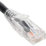 ICC ICPCSW07BK 7ft Cat6 Patch Cord Clear Boot Black
