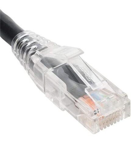 ICC ICPCSW07BK 7ft Cat6 Patch Cord Clear Boot Black